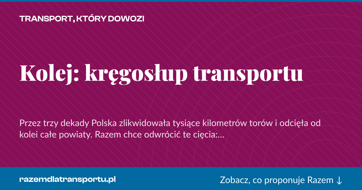 Karta social do udostępnienia: Kolej: kręgosłup transportu