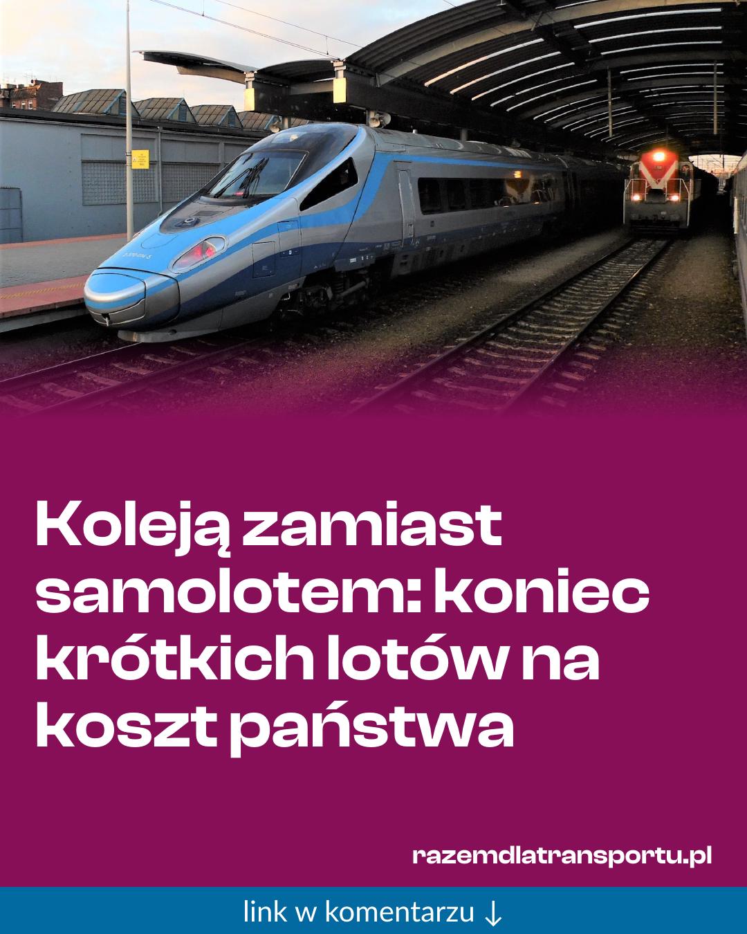 Grafika do udostępnienia: Koleją zamiast samolotem: koniec krótkich lotów na koszt państwa