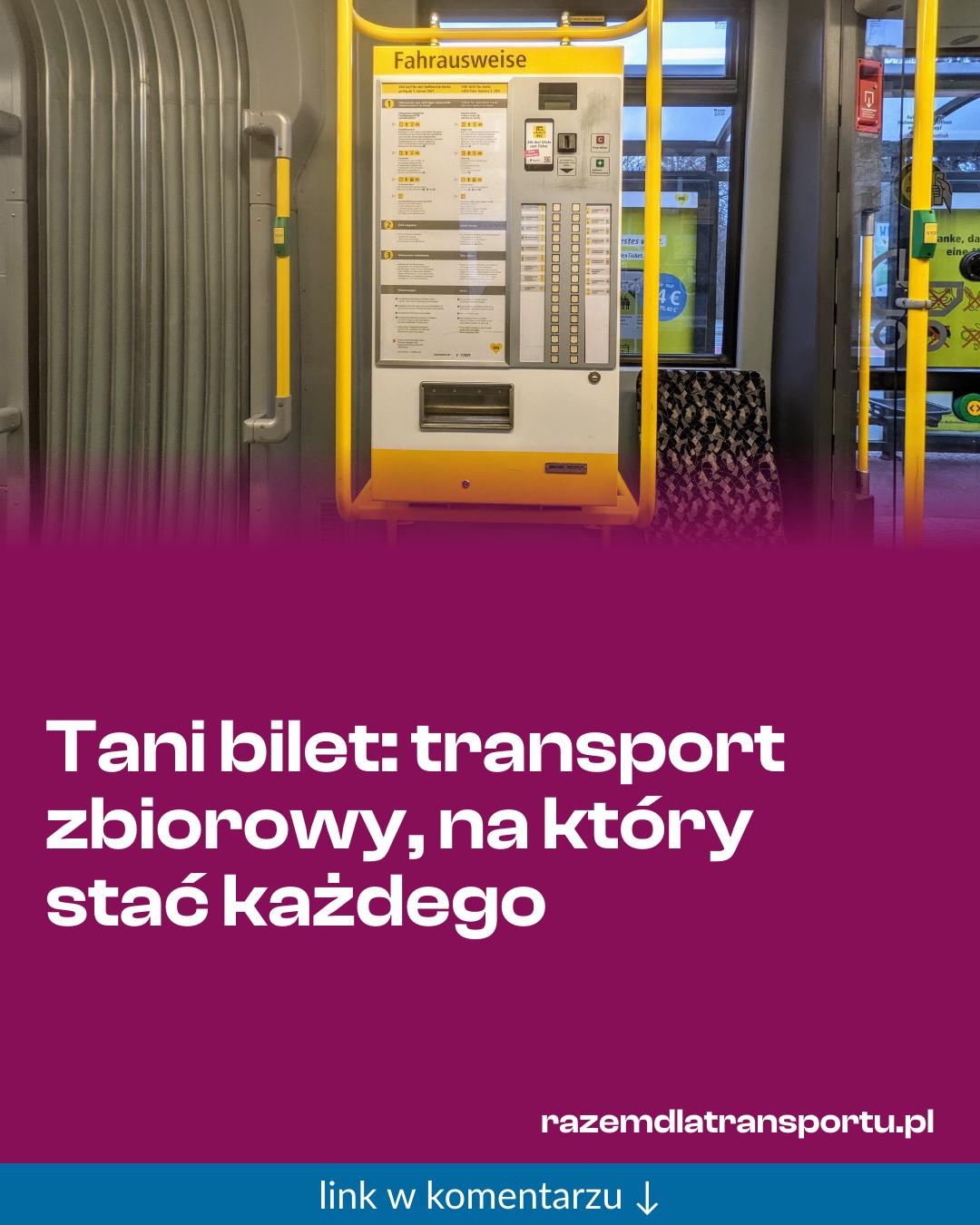 Grafika do udostępnienia: Tani bilet: transport zbiorowy, na który stać każdego