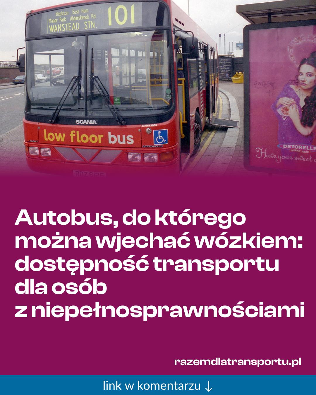 Grafika do udostępnienia: Autobus, do którego można wjechać wózkiem: dostępność transportu dla osób z niepełnosprawnościami